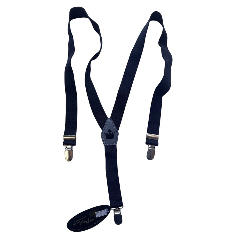 Littlest Prince Suspenders Large Adjustable Black Elastic For Big Kids
